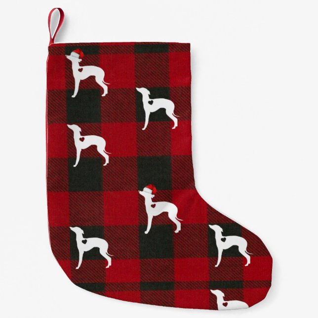 Italian Greyhound Dog Christmas Stocking (Front)