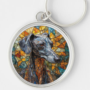 Italian Greyhound dog Elegant Mosaic Dog Design 💎 Keychain