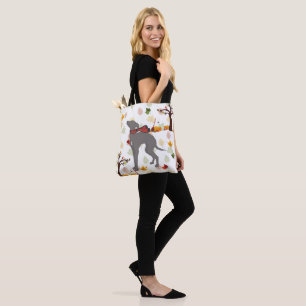 Italian Greyhound Dog Fall Autumn Tote Bag, Iggy. Bag