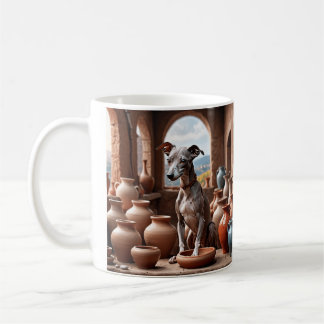 Italian Greyhound Dog in Pottery Room Coffee Mug