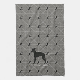 Italian Greyhound Dog Kitchen Towel, Iggy Rescue Towel