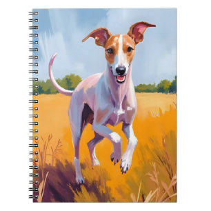 Italian Greyhound Dog Painting Pet Notebook