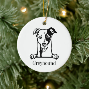 Italian Greyhound dog personalized pet ornament, C Ceramic Ornament