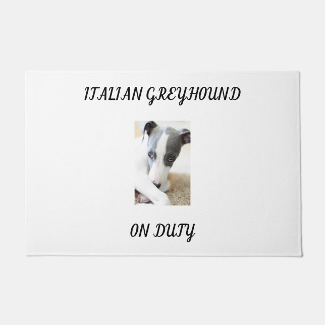 "ITALIAN GREYHOUND" DOOR MAT. DOORMAT (Front)