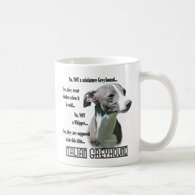 Italian Greyhound FAQ Coffee Mug (Right)