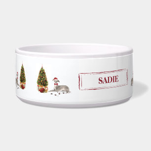 Italian Greyhound Funny Christmas Dog with Tree