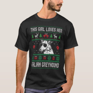Italian Greyhound Girl Cool Ugly Christmas for Dog T-Shirt
