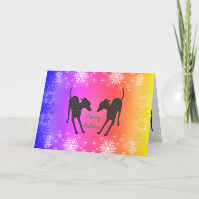 Italian Greyhound Holiday Card (Front)