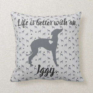 Italian Greyhound Home Pillow Iggy Rescue Dog.