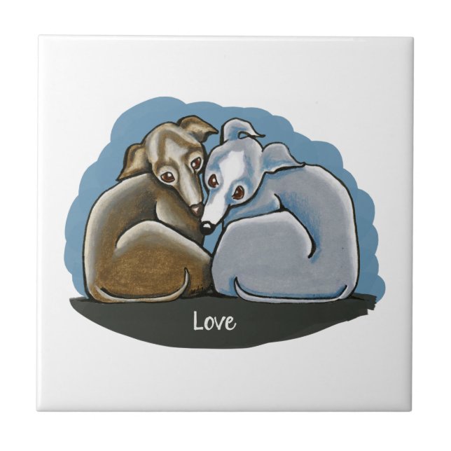 Italian Greyhound Huddle Tile (Front)
