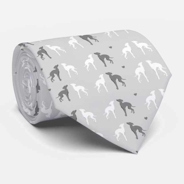 Italian Greyhound Mens Tie (Rolled)