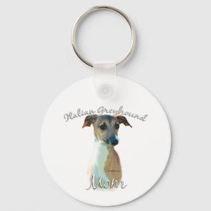 Italian Greyhound Mom 2 Keychain