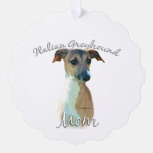 Italian Greyhound Mom 2 Ornament Card
