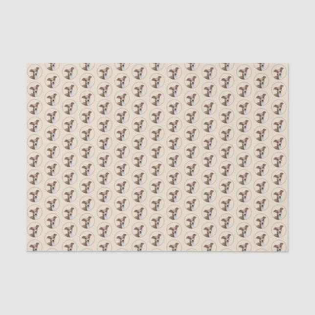 Italian Greyhound Painting - Cute Original Dog Art Tissue Paper (Front)