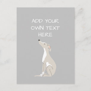 Italian Greyhound Personalised Dog Name Postcard