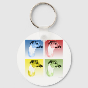 Italian Greyhound Popart Keychain