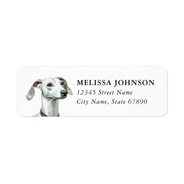 Italian Greyhound Return Address Labels (Front)