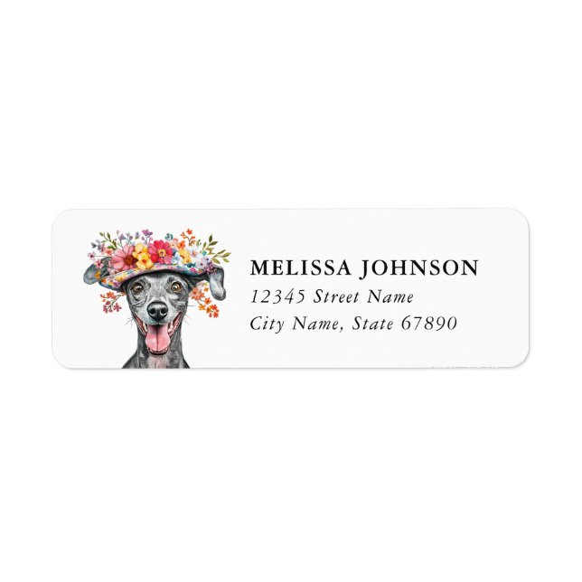 Italian Greyhound Return Address Labels (Front)