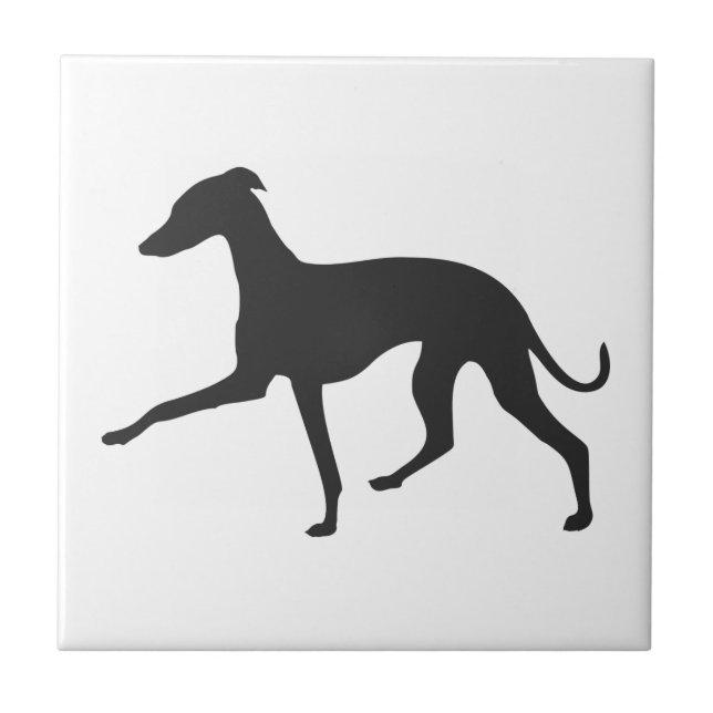 Italian Greyhound Silhouette Tile (Front)