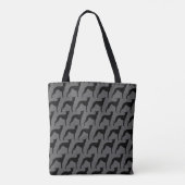 Italian Greyhound Silhouettes Iggies Pattern Tote Bag (Back)