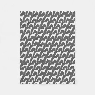 Italian Greyhound Silhouettes Pattern Fleece Blanket