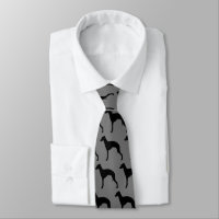 Italian Greyhound Silhouettes Pattern Grey