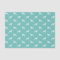 Italian Greyhound Silhouettes Pattern Teal