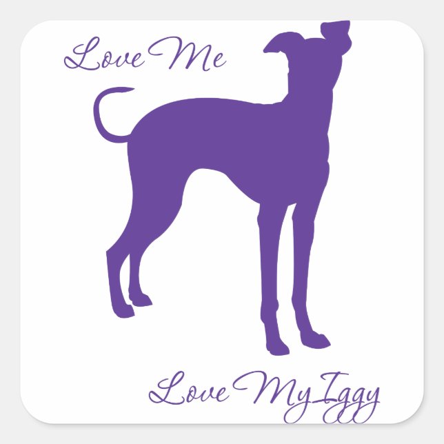 Italian Greyhound Square Sticker (Front)
