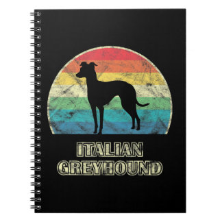 italian greyhound style dog notebook