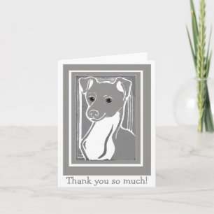 Italian Greyhound Thank You Note Card
