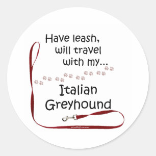 Italian Greyhound Travel Leash - Sticker