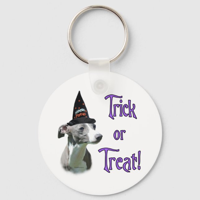 Italian Greyhound Trick Keychain (Front)