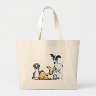 Italian Greyhound Trio Large Tote Bag