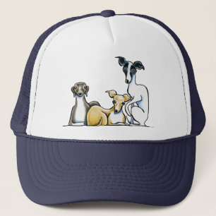 Italian Greyhound Trio Trucker Hat