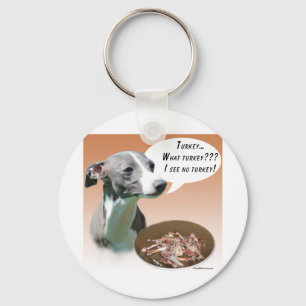 Italian Greyhound Turkey Keychain