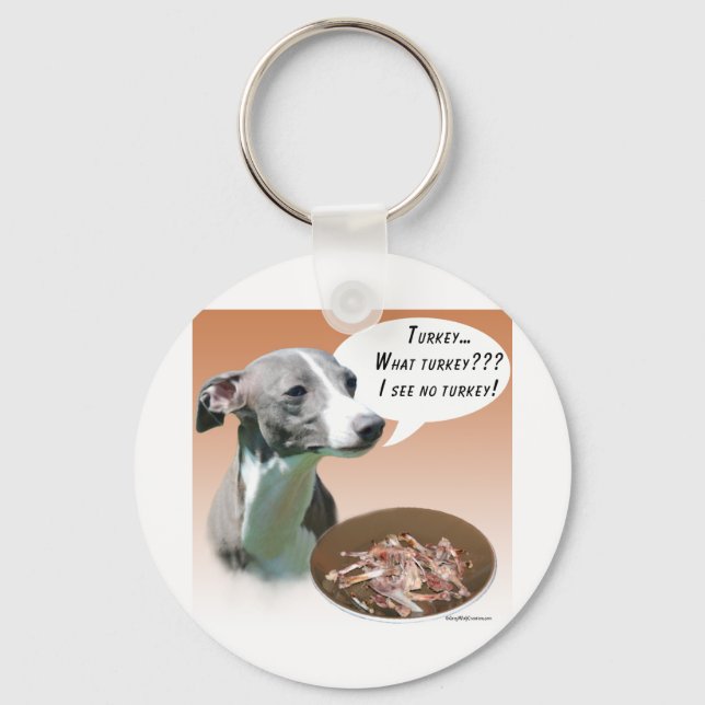 Italian Greyhound Turkey Keychain (Front)