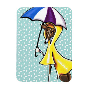 Italian Greyhound Umbrella Crazy Magnet
