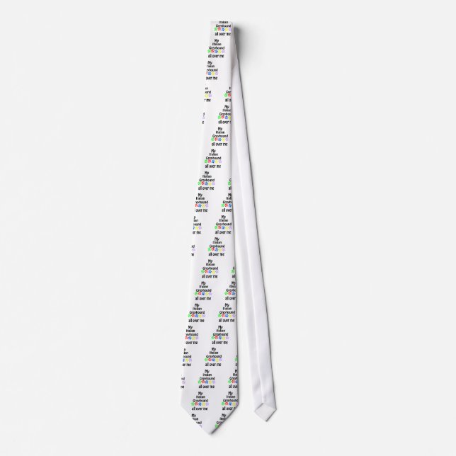 Italian Greyhound Walks Design Tie (Front)