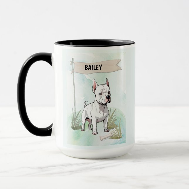 Italian Greyhound Watercolor Personalized D Mug (Left)