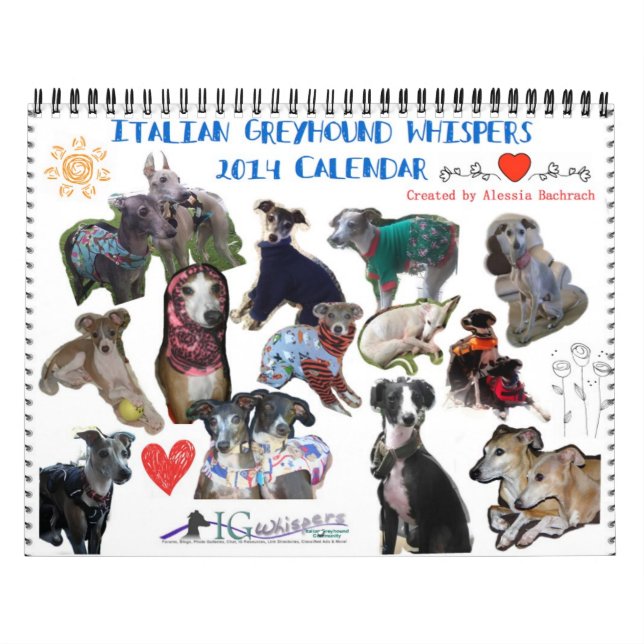 Italian Greyhound Whispers 2014 Calendar (Cover)
