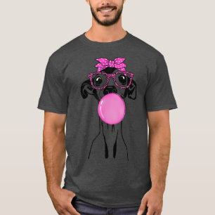 Italian Greyhound with bubble gum bandana glasses  T-Shirt