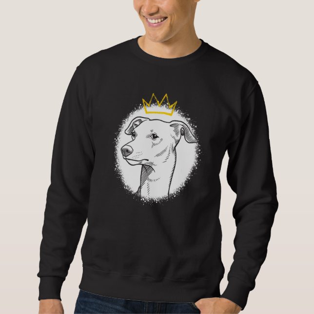 Italian Greyhound with Crown   Sweatshirt (Front)