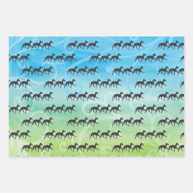 Italian Greyhound Wrapping Paper Sheet (Front)