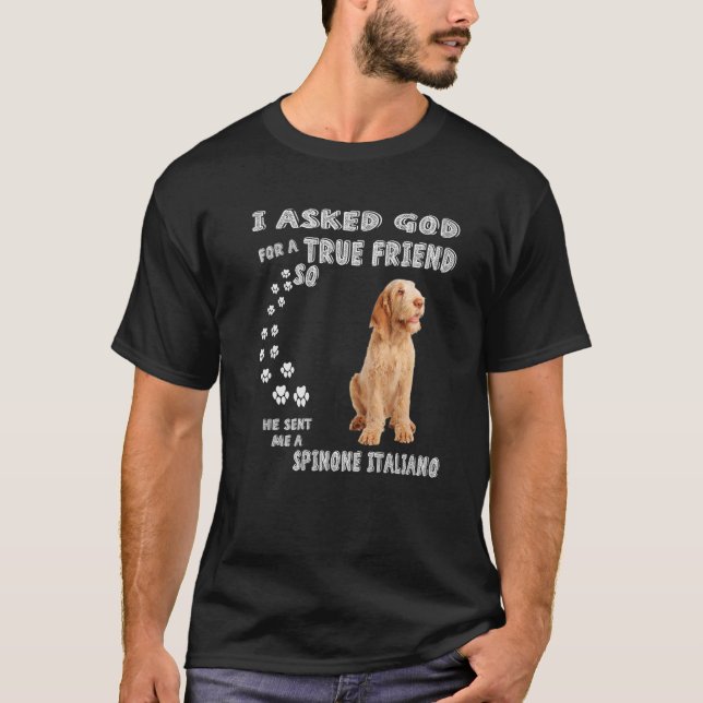 Italian Griffon Dog Mom Bracco Spinoso Dad, Spinon T-Shirt (Front)