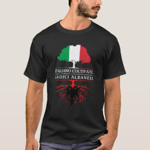 Italian Grown with Albanian Roots Albania T Shirt