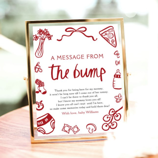 Italian Hand Drawn A Message From The Bump Sign (Italian Hand Drawn A Message From The Bump Sign)