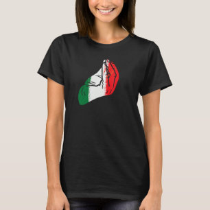 Italian Hand Gesture Funny Flag of Italy Proud Ita T-Shirt