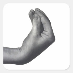  Italian Hand Square Sticker