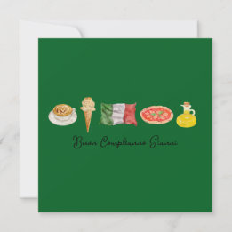 Italian Happy Birthday Card, Buon Compleanno Card, Holiday Card