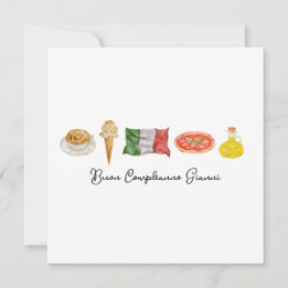 Italian Happy Birthday Card, Buon Compleanno Card, Holiday Card